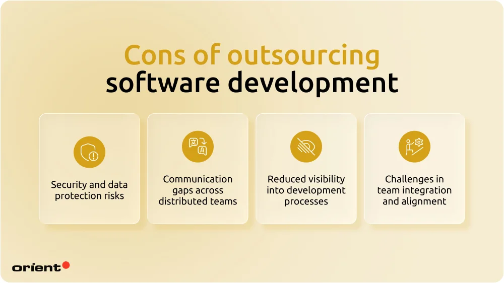 Cons of contracting an outsourced software development team