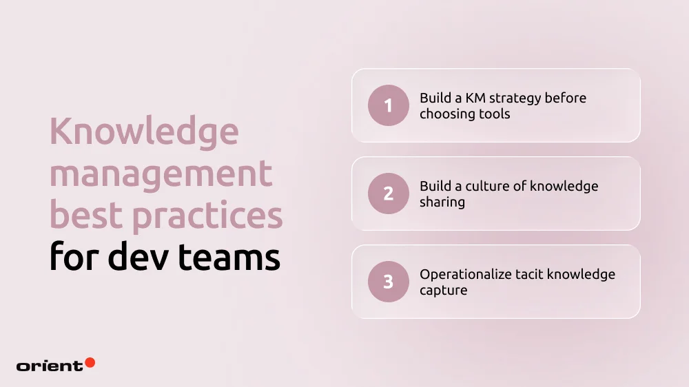 Knowledge management best practices for dev teams